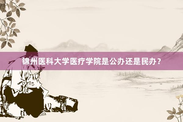 锦州医科大学医疗学院是公办还是民办?